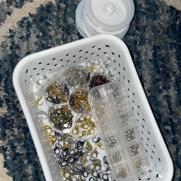 Bulk jewelry making tools wire clasps earrings gems hooks string beads - Picture 12 of 16